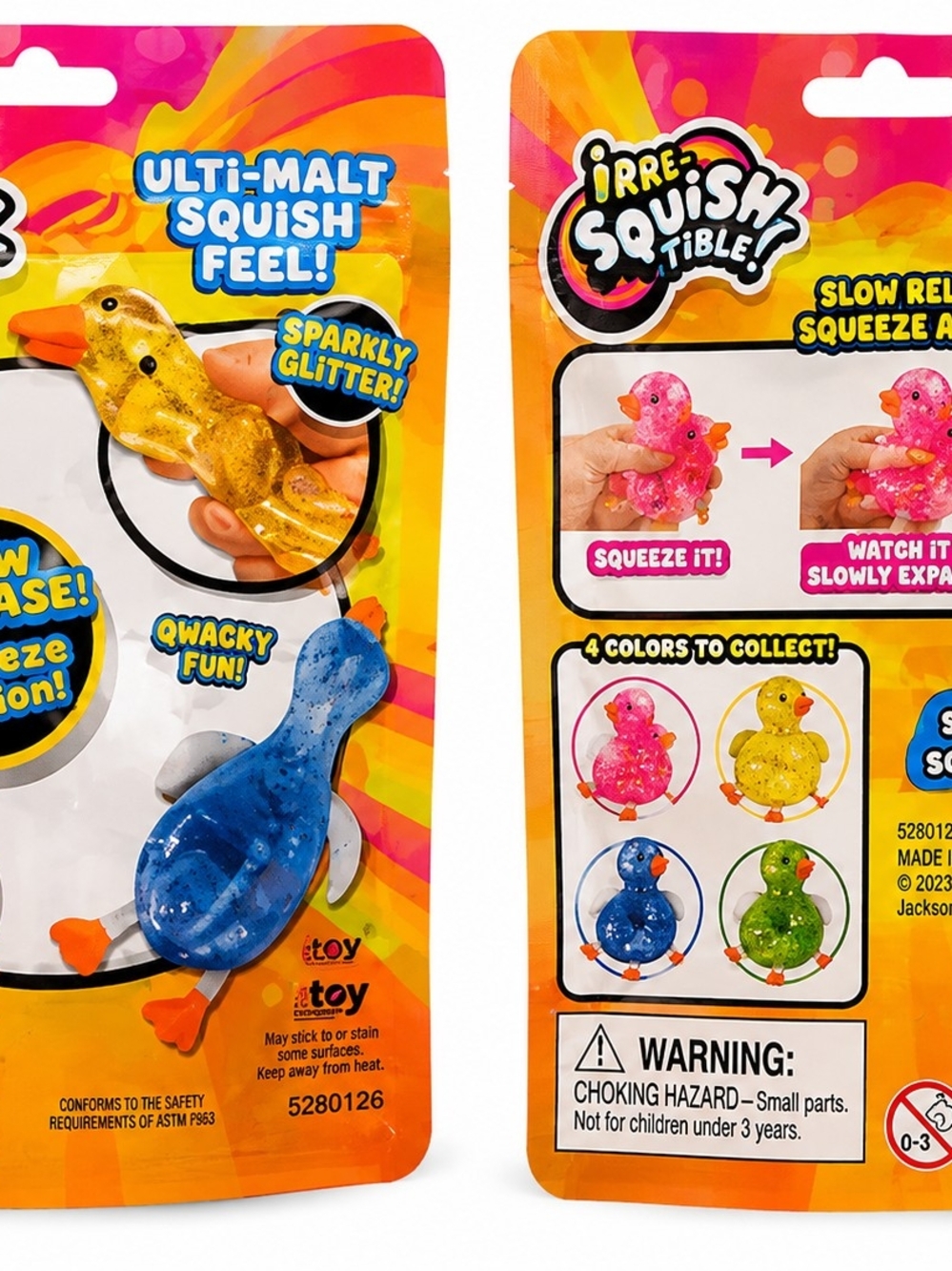 Irre-Squish!tible Sparkly GOLD Duck Squishy Toy - Stress Relief for Kids